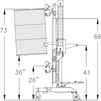 Ergonomic Drum Handler High Reach - DM-1100-HR, 30 - 85 US Gal. (25 - 70 Imperial Gal.) Superchem Industries