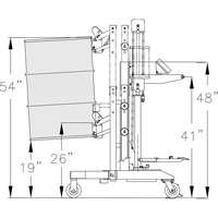 Ergonomic Drum Handler Scale Model - DM-1100-S, 30 - 85 US Gal. (25 - 70 Imperial Gal.) Superchem Industries