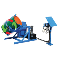 Drum Tumbler Tilt to Load, 55 US gal. (45 Imperial Gal.) Capacity, Variable Speed, 2 HP Superchem Industries