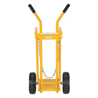 Chariot pour bouteille de gaz, Roues Caoutchouc moul&eacute;, Base de 9-13/16" la x 16" lo, 150 lb Superchem Industries
