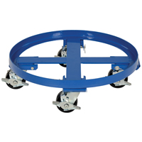 Heavy Duty Drum Dolly, Steel, 2000 lbs. Capacity, 24-1/8" Diameter, Phenolic Casters Superchem Industries