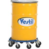 Octagon Drum Dolly, Steel, 2000 lbs. Capacity, 27-1/16" Diameter, Cast Iron Casters Superchem Industries