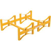 Porte-barils empilable en acier, 2 barils, Capacit&eacute; de 1600 lb, 45-1/2" la x 29-7/8" p x 12-3/4" h Superchem Industries