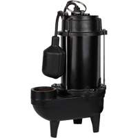 Cast Iron Effluent Pump, 4800 GPH, 120 V, 7.8 A, 1/2 HP Superchem Industries