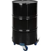 Chariot pour baril, Acier, Capacit&eacute;e 1400 lb, Diam&egrave;tre 24", Roue en &eacute;lastique bleu Superchem Industries