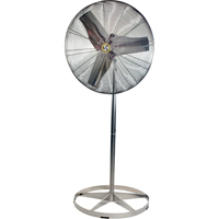 Stainless Steel Food Service Washdown Air Circulating Fans, Industrial, 1 Speed, 24" Diameter Superchem Industries