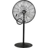 Waterproof Motor Misting & Oscillating Pedestal Fan, Heavy-Duty, 3 Speed, 30" Diameter Superchem Industries
