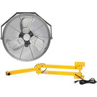 Industrial Workstation Fan Kit with Double Locking Arm, 18" Dia., 3 Speeds Superchem Industries