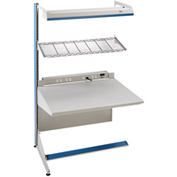 Postes de travail modulaires ergonomiques - Exemples de configurations - A-SA Ajouts &agrave; un c&ocirc;t&eacute;, 36" la x 28" p x 84" h, Ajout &agrave; un c&ocirc;t&eacute; Superchem Industries