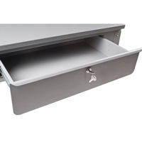 Wall-Mounted Shop Desk, 34-1/2" W x 28" D x 31" H, Grey Superchem Industries