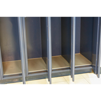 Locker Base Insert, Fits Locker Size 12" x 18", Light Grey, Plastic Superchem Industries