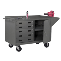 Mobile Workbench Cabinet, Steel Surface Superchem Industries