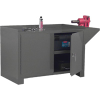 Stationary Workstation, Steel Surface, 60-1/8" W x 24-1/4" D x 36-3/16" H Superchem Industries