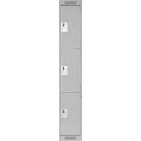 Casiers Clean Line, 3 niveaux, 12" x 18" x 72", Acier, Gris, Rivet (assembl&eacute;) Superchem Industries