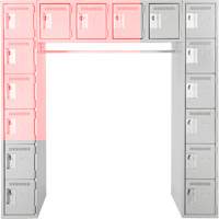 Arche de casiers &eacute;conomiques assembl&eacute;s Clean Line, 16 niveaux, Bloc de 3, 18" x 72" x 12", Acier Superchem Industries