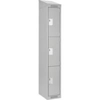 Casiers Clean Line, 3 niveaux, 12" x 18" x 78", Acier, Gris, Rivet (assembl&eacute;) Superchem Industries