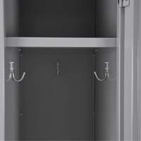 Clean Line Lockers, 3 -tier, Bank of 4, 48" x 18" x 76", Steel, Charcoal, Rivet (Assembled) Superchem Industries