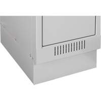Clean Line Lockers, 2 -tier, Bank of 4, 48" x 18" x 76", Steel, Charcoal, Rivet (Assembled) Superchem Industries