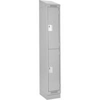 Casiers Clean Line, 2 niveaux, 12" x 18" x 82", Acier, Gris, Rivet (assembl&eacute;) Superchem Industries