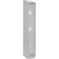 Casiers Clean Line, 3 niveaux, 12" x 18" x 82", Acier, Gris, Rivet (assembl&eacute;) Superchem Industries