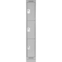 Casiers Clean Line, 3 niveaux, 12" x 18" x 76", Acier, Gris, Rivet (assembl&eacute;) Superchem Industries