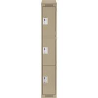 Casiers Clean Line, 3 niveaux, 12" x 18" x 78", Acier, Beige, Rivet (assembl&eacute;) Superchem Industries