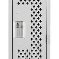 Clean Line Lockers, 12" x 12" x 72", Steel, Grey, Rivet (Assembled), Perforated Superchem Industries