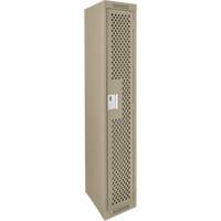 Clean Line Lockers, 12" x 12" x 72", Steel, Beige, Rivet (Assembled), Perforated Superchem Industries