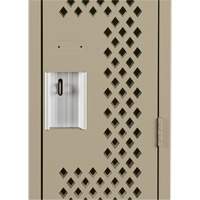 Clean Line Lockers, 12" x 12" x 72", Steel, Beige, Rivet (Assembled), Perforated Superchem Industries