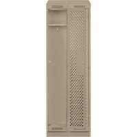 Clean Line Lockers, Bank of 2, 24" x 18" x 82", Steel, Beige, Rivet (Assembled), Perforated Superchem Industries