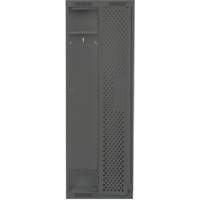 Clean Line Lockers, Bank of 2, 24" x 18" x 76", Steel, Charcoal, Rivet (Assembled), Perforated Superchem Industries