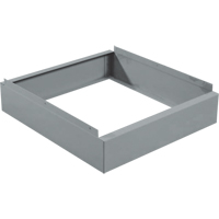 Clean Line Economy Lockers Recessed Base, 1 Banks, 4" H x 12" W x 18" D, Grey, Steel Superchem Industries
