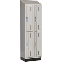 Casiers robustes Concorde, 2 niveaux, Bloc de 2, 24" x 18" x 82", Acier, Gris, Soud&eacute; (assembl&eacute;) Superchem Industries
