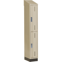 Concorde Heavy-Duty Lockers, 2 -tier, 12" x 18" x 82", Steel, Beige, Welded (Assembled) Superchem Industries