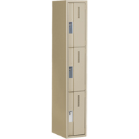 Casiers robustes Concorde, 3 niveaux, 12" x 18" x 72", Acier, Beige, Soud&eacute; (assembl&eacute;) Superchem Industries