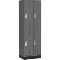 Casiers robustes Concorde, 2 niveaux, Bloc de 2, 24" x 18" x 76", Acier, Charbon, Soud&eacute; (assembl&eacute;) Superchem Industries
