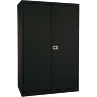 Deep Hi-Boy Storage Cabinet, Steel, 4 Shelves, 72" H x 36" W x 24" D, Black Superchem Industries