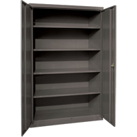 Deep Hi-Boy Storage Cabinet, Steel, 4 Shelves, 72" H x 36" W x 24" D, Charcoal Superchem Industries