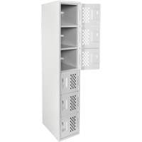 Clean Line Lockerettes, 6 -tier, 18" x 72" x 12", Steel Superchem Industries