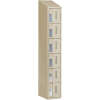 Concorde Heavy-Duty Lockers, 6 -tier, 12" x 18" x 78", Steel, Beige, Welded (Assembled) Superchem Industries