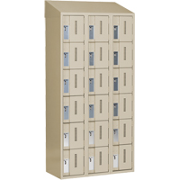 Concorde Heavy-Duty Lockers, 6 -tier, Bank of 3, 36" x 18" x 78", Steel, Beige, Welded (Assembled) Superchem Industries