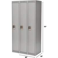 Casiers, Bloc de 3, 36" x 18" x 72", Acier, Gris, D&eacute;mont&eacute; Superchem Industries