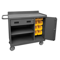 Mobile Workbench Cabinet, Steel Surface Superchem Industries