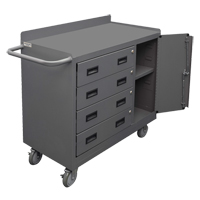 Mobile Workbench Cabinet, Steel Surface Superchem Industries