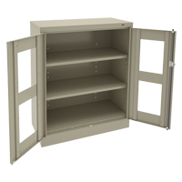 C-Thru Counter High Cabinet, Steel, 2 Shelves, 42" H x 36" W x 18" D Superchem Industries