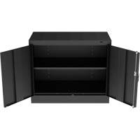 Standard Desk-High Cabinet, Steel, 30" H x 36" W x 18" D, Black Superchem Industries