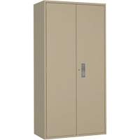 Combination Storage Cabinet, Steel, 6 Shelves, 72" H x 36" W x 18" D, Beige Superchem Industries