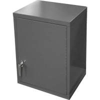 Wall-Mounted Cabinet, 27" H x 13-11/16" W x 18" D, 2 Shelves, Steel, Grey Superchem Industries