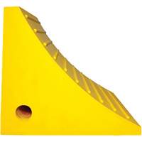 Wheel Chock, Polyurethane, Yellow, 15-1/4" W x 12-1/8" D x 10-3/4" H Superchem Industries
