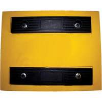 Wheel Chock, Polyurethane, Yellow, 15-1/4" W x 12-1/8" D x 10-3/4" H Superchem Industries